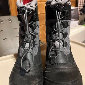 Kids Black and Gray Boots